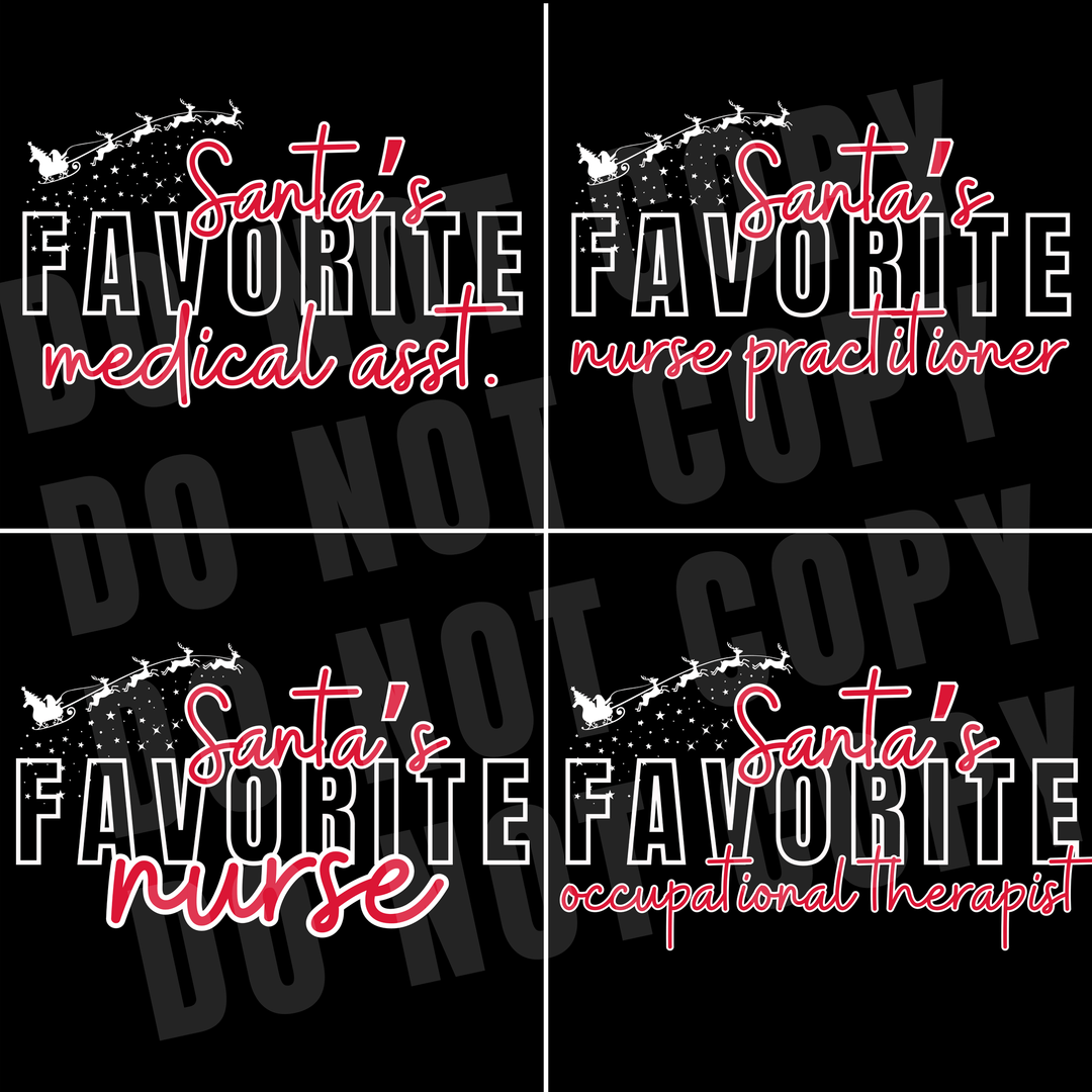 BLACK FRIDAY DEAL - Santa's Favorite CUSTOM Title BLACK SWEATSHIRT (FINAL SALE) - Tees - The Red Rival