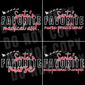 BLACK FRIDAY DEAL - Santa's Favorite CUSTOM Title BLACK SWEATSHIRT (FINAL SALE) - Tees - The Red Rival