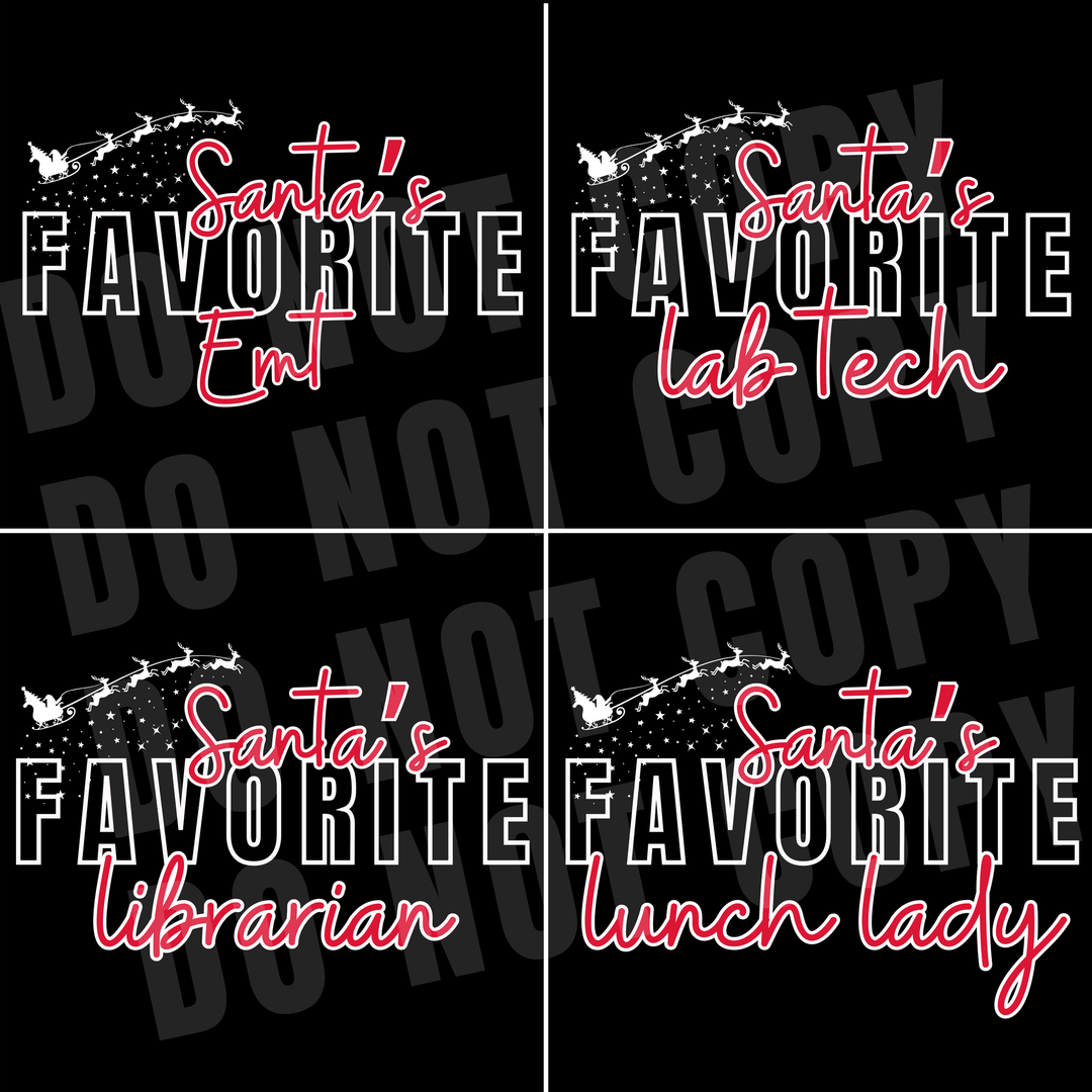 BLACK FRIDAY DEAL - Santa's Favorite CUSTOM Title BLACK SWEATSHIRT (FINAL SALE) - Tees - The Red Rival