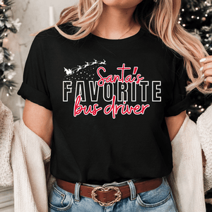 BLACK FRIDAY DEAL - Santa's Favorite CUSTOM Title Black Tee (FINAL SALE) - Tees - The Red Rival