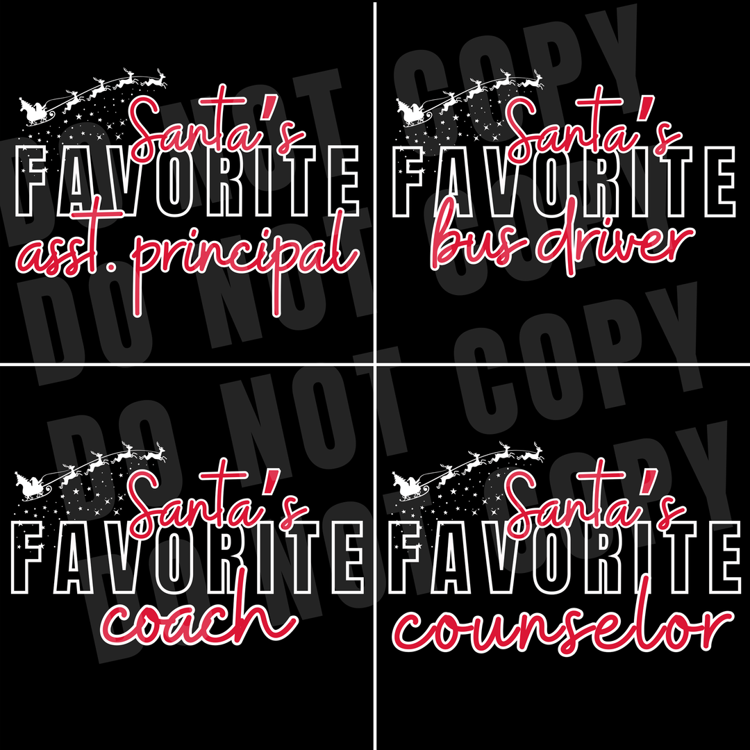 BLACK FRIDAY DEAL - Santa's Favorite CUSTOM Title DARK GREY SWEATSHIRT (FINAL SALE) - Tees - The Red Rival