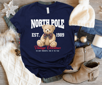 BLACK FRIDAY DEAL - Vintage North Pole Bear NAVY TEE (FINAL SALE) - Tees - The Red Rival