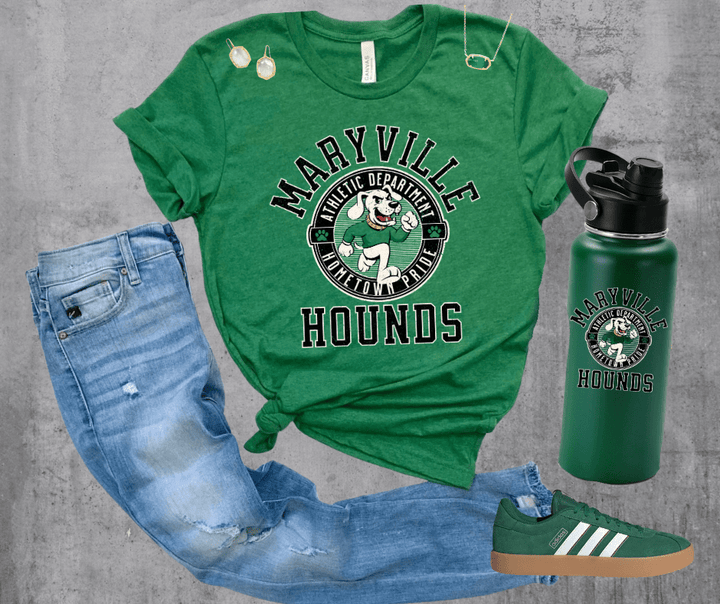 Black Maryville Hounds Athletic Department Green Tee - Wholesale - The Red Rival
