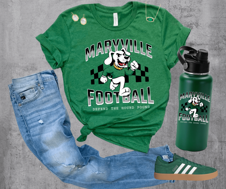 Black/White Checkered Maryville Football Sweatshirt OR Tee - Wholesale - The Red Rival