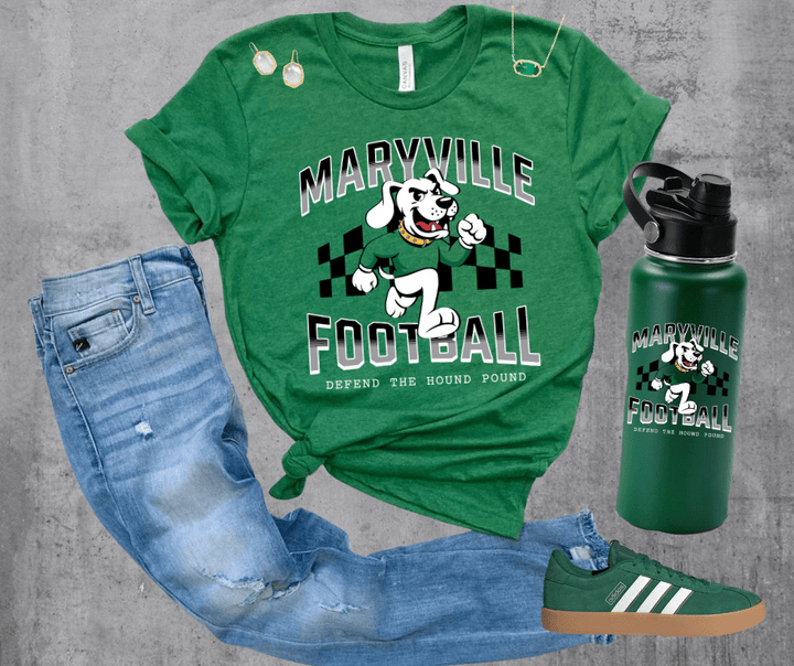 Black/White Checkered Maryville Football Sweatshirt OR Tee - Wholesale - The Red Rival