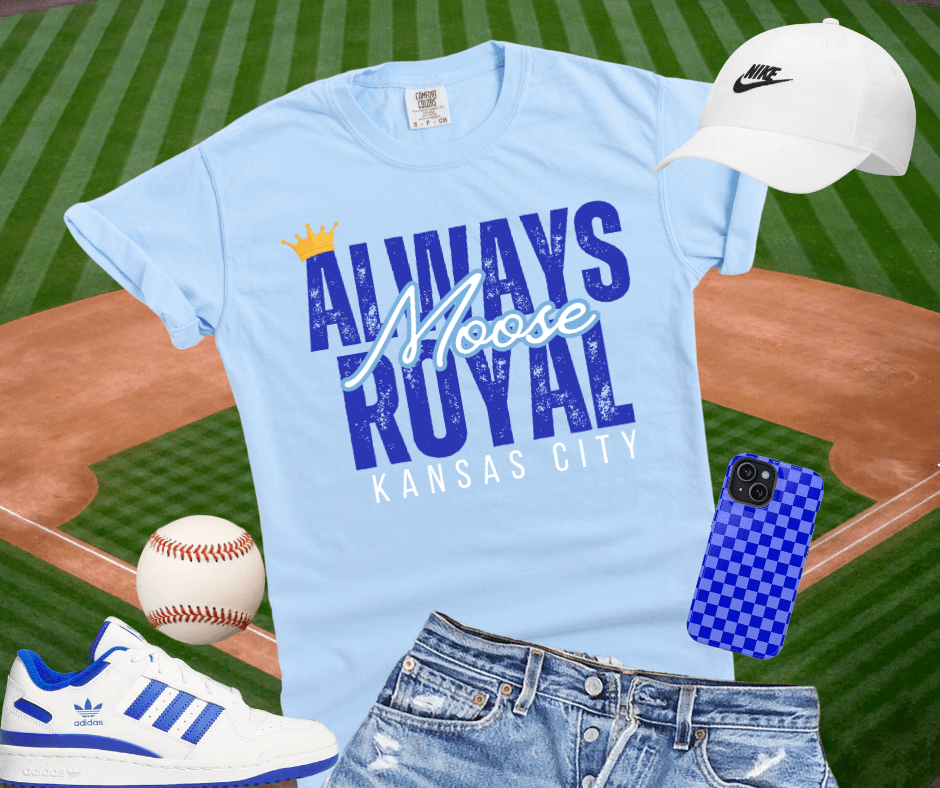 Blue Always Royal Moose - Light Blue Tee - Tees - The Red Rival