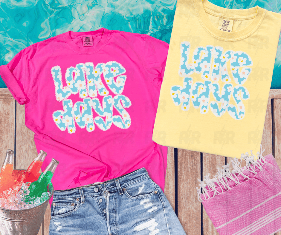 Blue Daisy Lake Days - Graphic Tee - The Red Rival