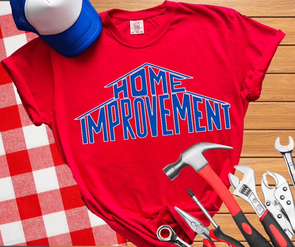 Blue Home Improvement Red Graphic Tee - Graphic Tee - The Red Rival