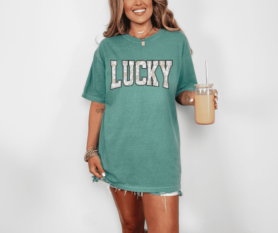 Camo Lucky Light Green Tee - Wholesale - The Red Rival