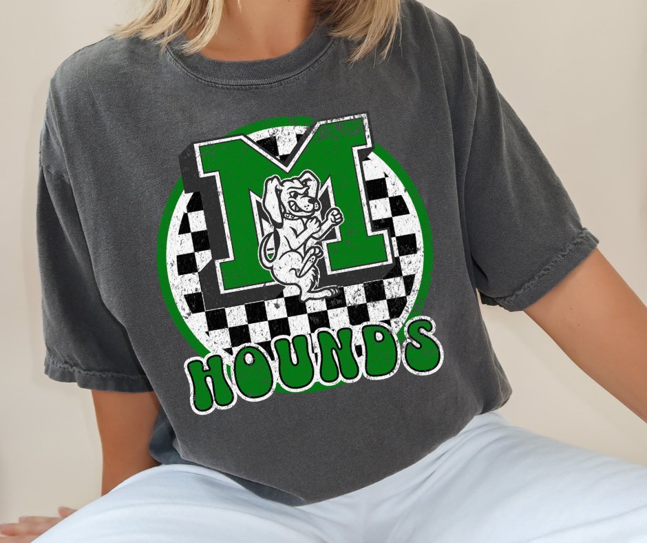 Checkered Circle Maryville Hounds Charcoal Tee - Wholesale - The Red Rival
