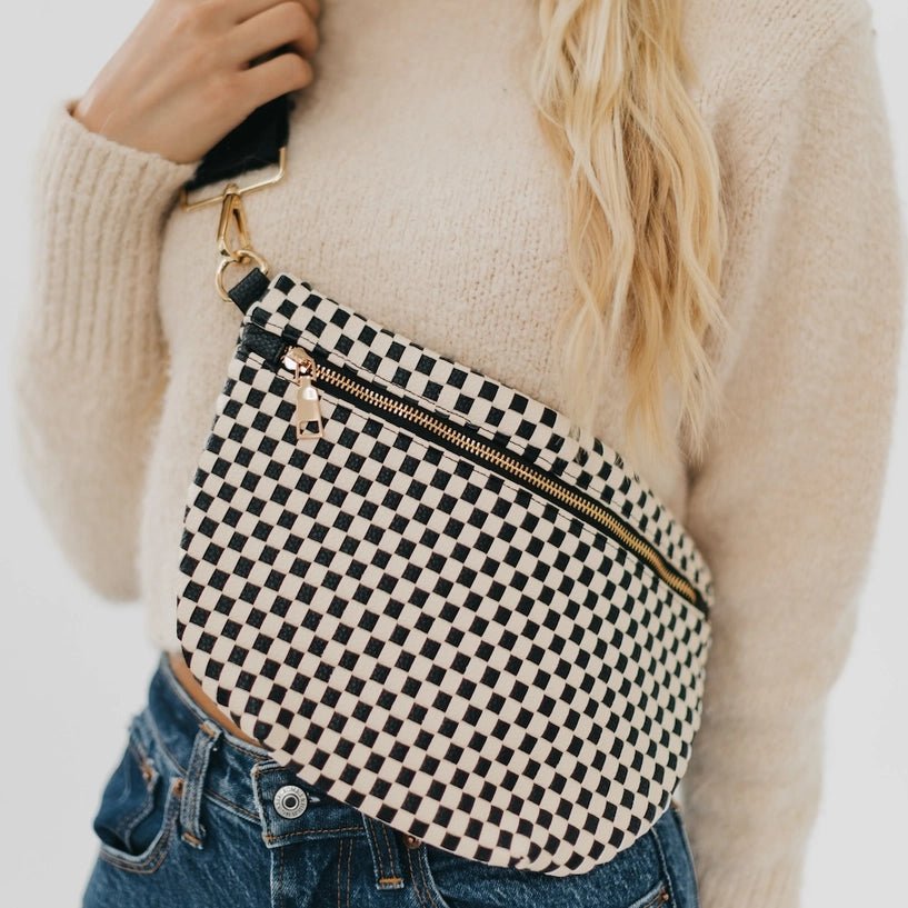 Checkered Cross Body Slouch Bag - Apparel & Accessories - The Red Rival