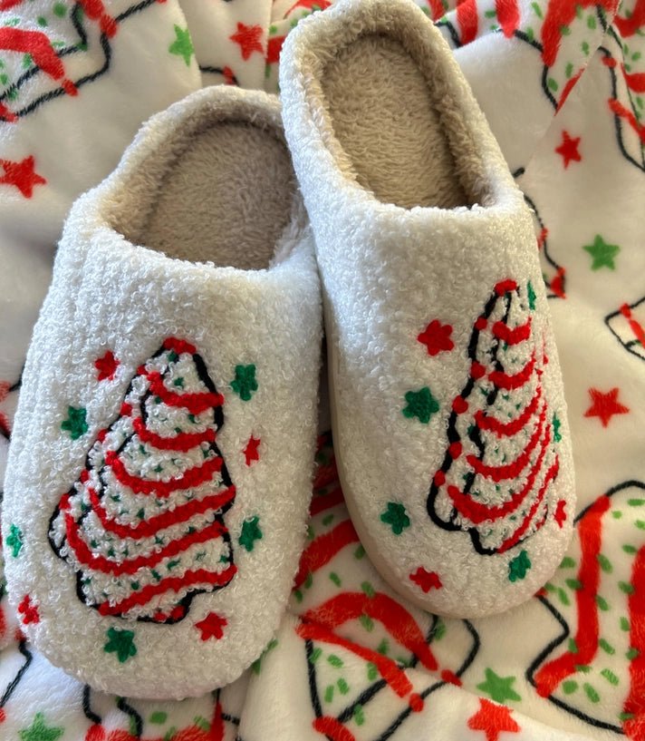 Christmas Tree Cake Slippers - The Red Rival