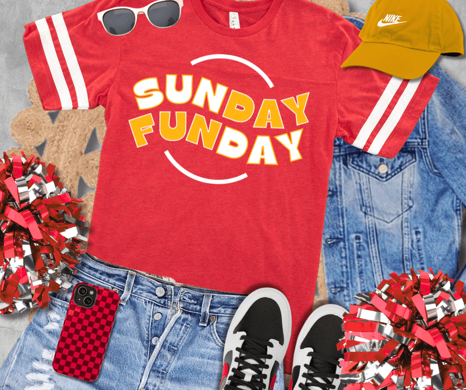 Circle Curvy Sunday Funday Jersey Tee - Tees - The Red Rival