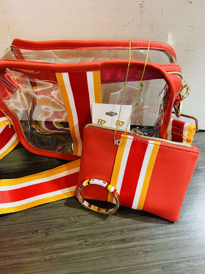 Clear Stadium Bag KC Football Colors - Apparel & Accessories - The Red Rival