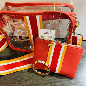 Clear Stadium Bag KC Football Colors - Apparel & Accessories - The Red Rival