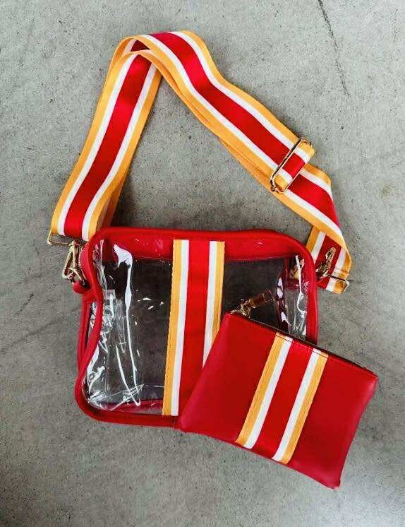 Clear Stadium Bag KC Football Colors - Apparel & Accessories - The Red Rival