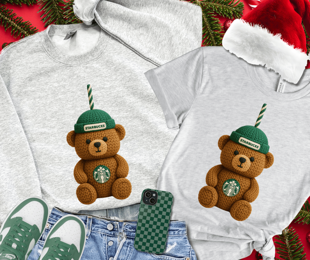 Coffee Bear Ash Tee or Sweatshirt - Graphic Tee - The Red Rival