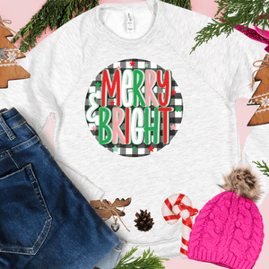 Colorful Circle Merry & Bright (Select your Color & Style) - Graphic Tee - The Red Rival