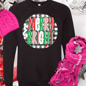 Colorful Circle Merry & Bright (Select your Color & Style) - Graphic Tee - The Red Rival