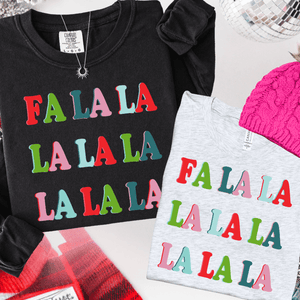 Colorful Fa la la Repeat (Select your Color & Style) - Graphic Tee - The Red Rival