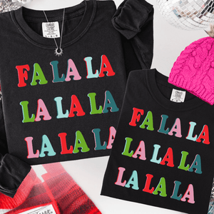 Colorful Fa la la Repeat (Select your Color & Style) - Graphic Tee - The Red Rival