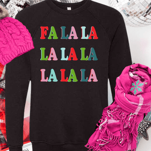 Colorful Fa la la Repeat (Select your Color & Style) - Graphic Tee - The Red Rival