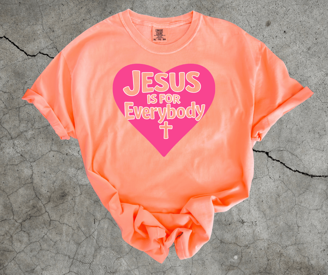 Colorful Heart Jesus is for EVERYBODY. (Pick your tee color) - Graphic Tee - The Red Rival