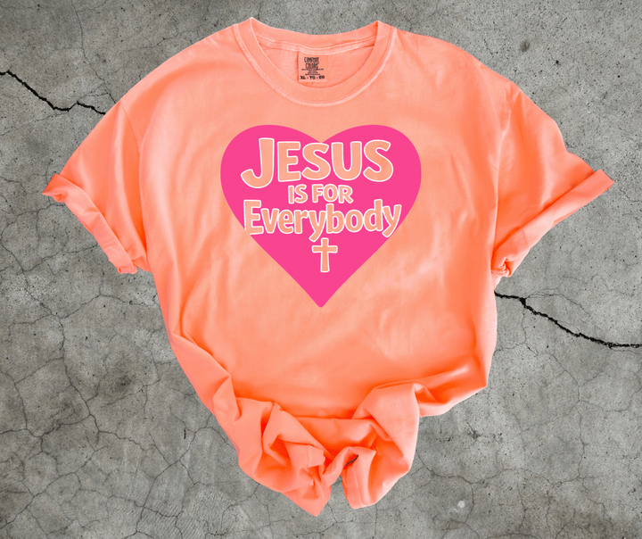 Colorful Heart Jesus is for EVERYBODY. (Pick your tee color) - Graphic Tee - The Red Rival