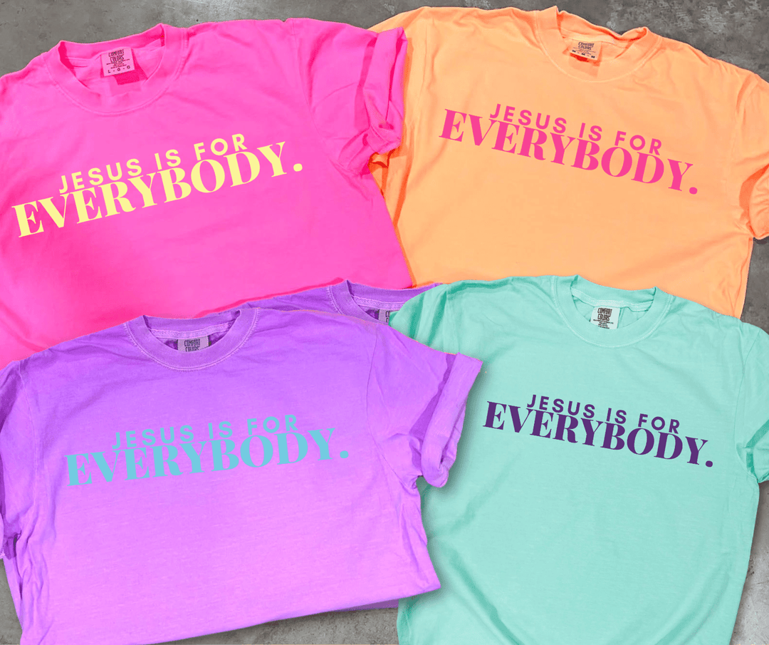 Colorful Jesus is for EVERYBODY. (Pick your tee color) - Graphic Tee - The Red Rival