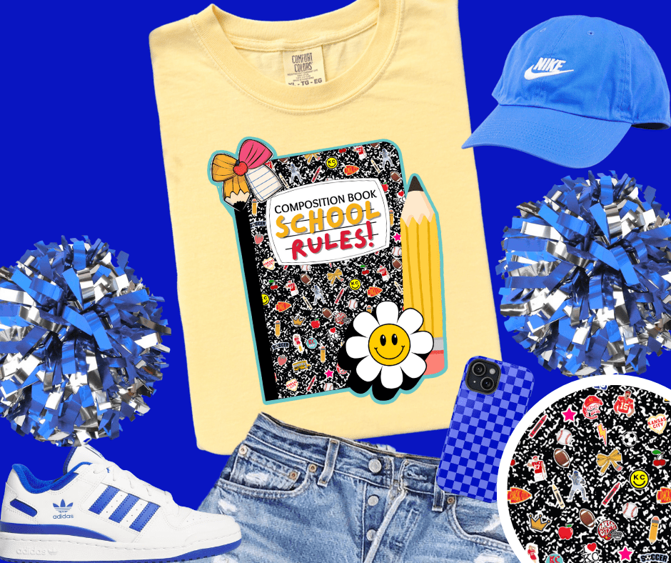 Composition Notebook 'School Rules' Butter Tee - Tees - The Red Rival