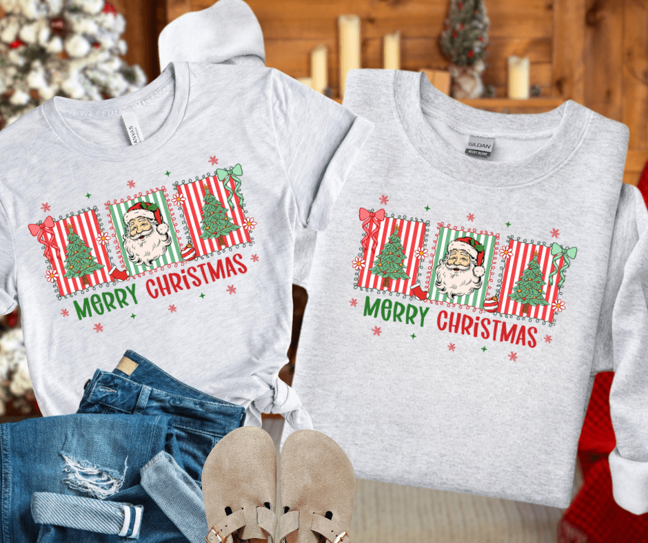 Coquette Merry Christmas Ash Tee or Sweatshirt - Graphic Tee - The Red Rival