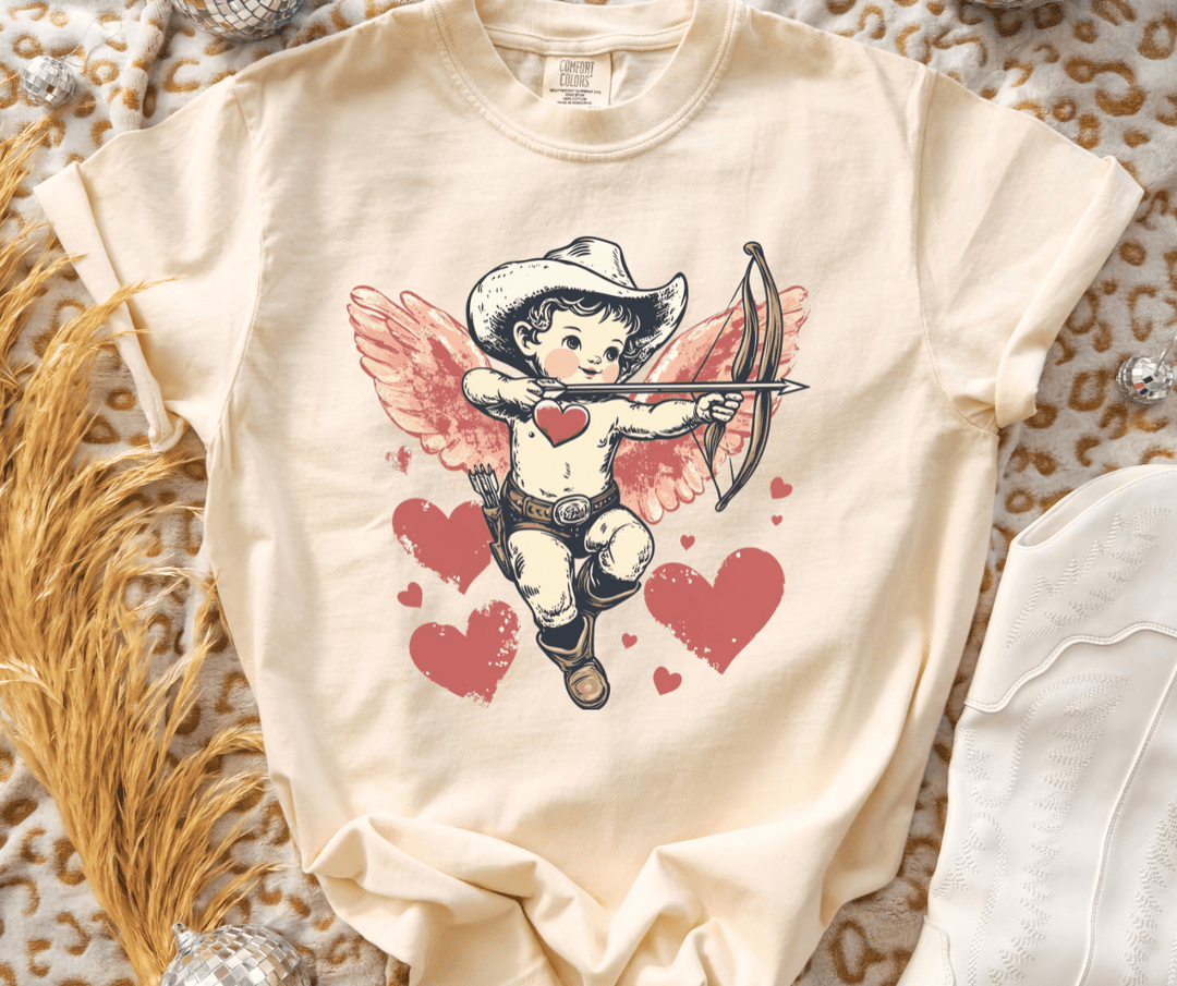Cowboy Cupid Natural Tee or Sweatshirt - Tees - The Red Rival