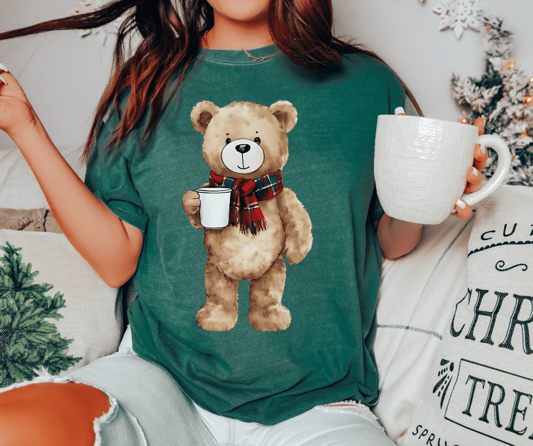 Cozy Winter Bear Tee - Graphic Tee - The Red Rival