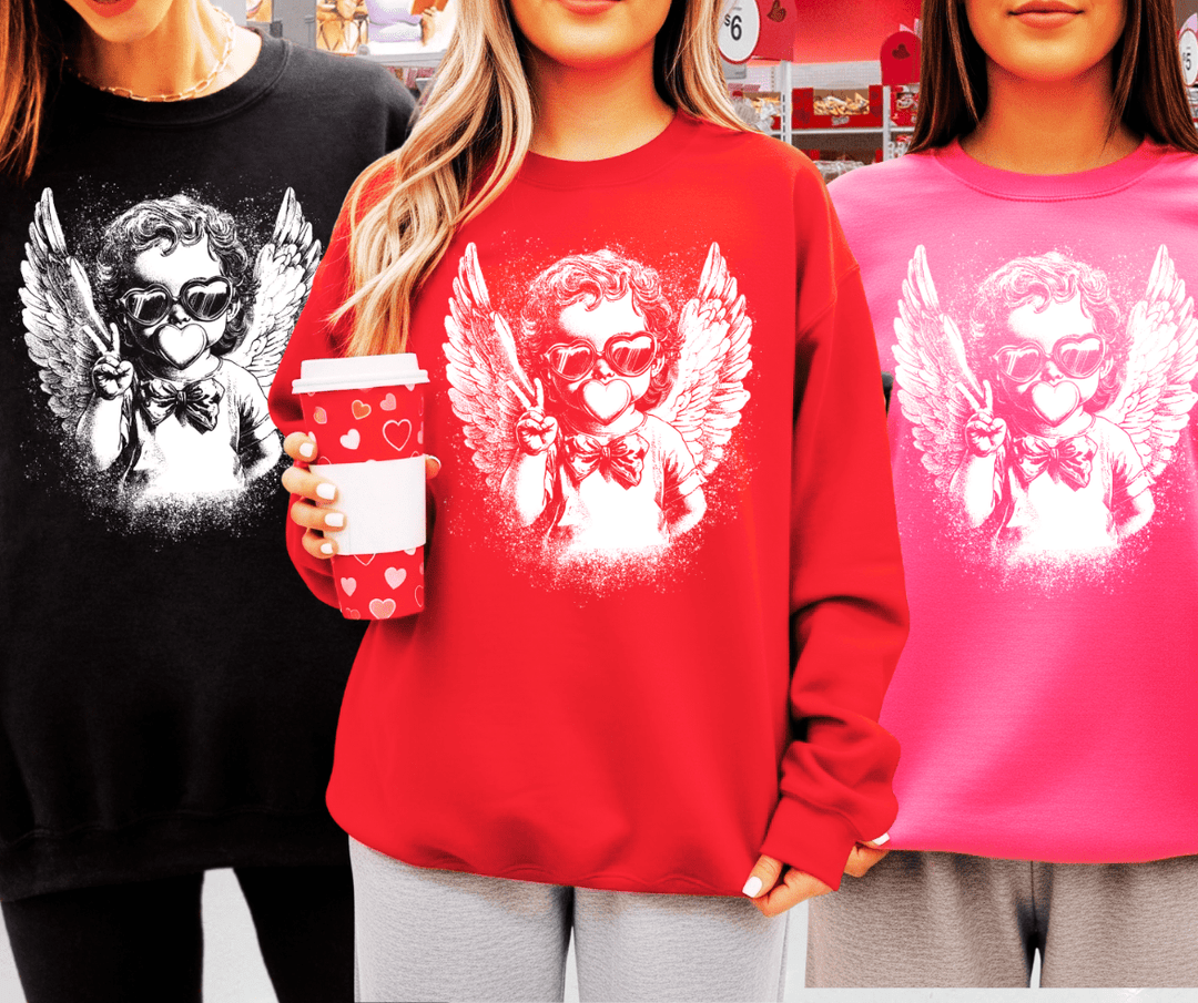 Cupid Blowing Bubble (Choose Your Style & Color) - Tees - The Red Rival