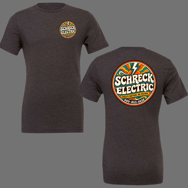 CUSTOM - Groovy Schreck Electric Short Sleeve Tees (Front Pocket / Full Back Logo) - Graphic Tee - The Red Rival