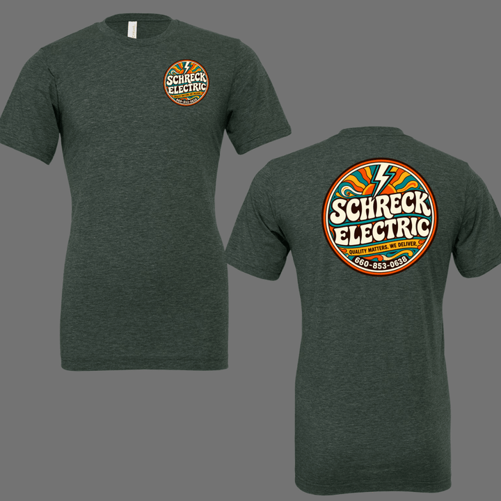 CUSTOM - Groovy Schreck Electric Short Sleeve Tees (Front Pocket / Full Back Logo) - Graphic Tee - The Red Rival