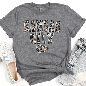 Daisy Leopard Kansas City Arrowhead Tee (Select Your Color) - Tees & Sweatshirts - The Red Rival