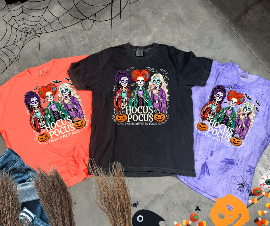 Day of the Dead Sanderson Sisters (Pick Your Tee Color) - Graphic Tee - The Red Rival