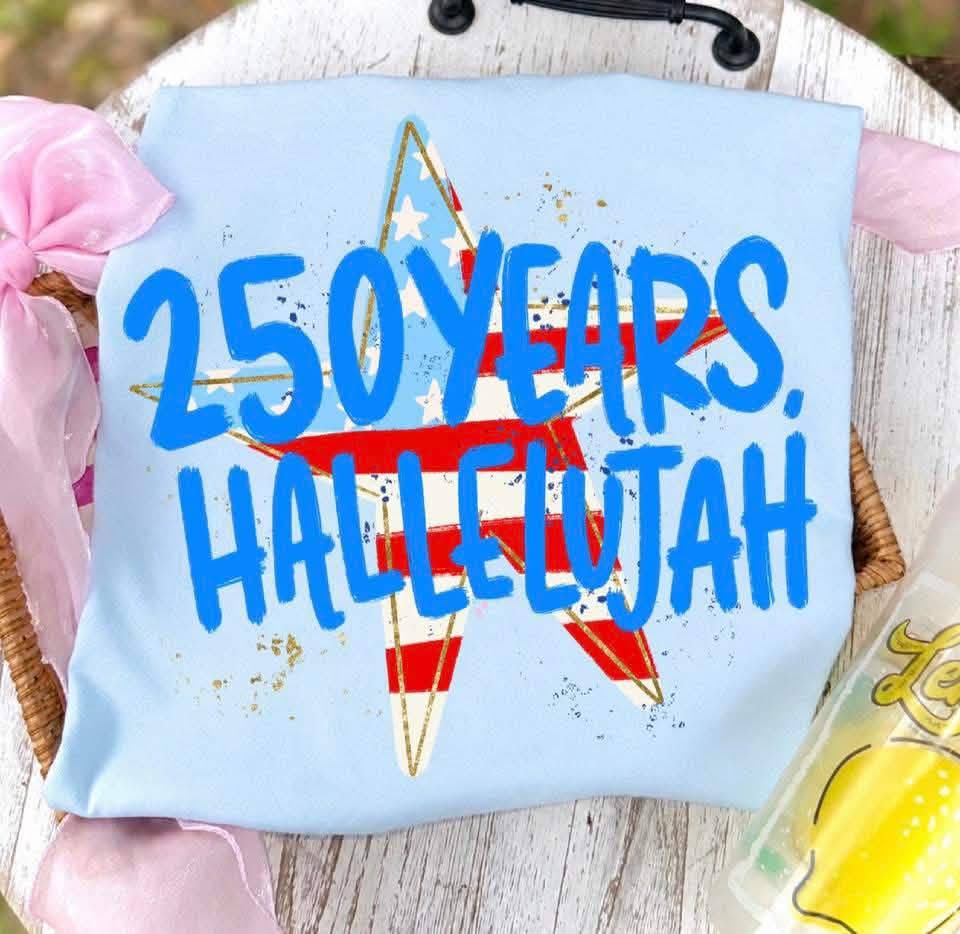 DEAL OF THE DAY - 250 Years Hallelujah Light Blue Tee (FINAL SALE) - Tees - The Red Rival