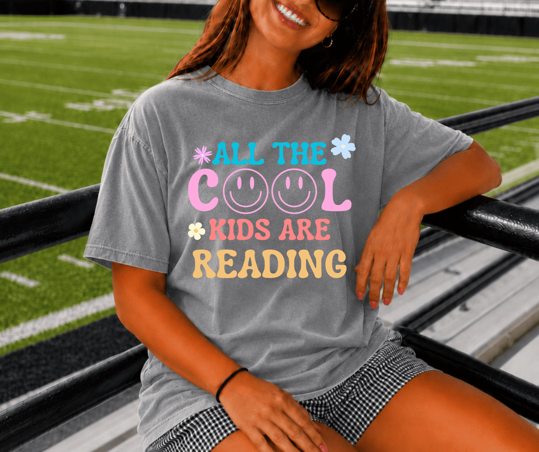 DEAL OF THE DAY - All the Cool Kids are Reading Grey Tee (FINAL SALE) - Tees - The Red Rival