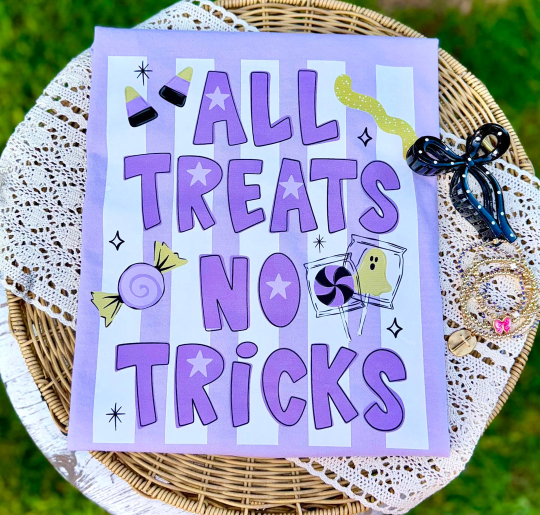 DEAL OF THE DAY - All Treats No Tricks Purple Tee (FINAL SALE) - Tees - The Red Rival