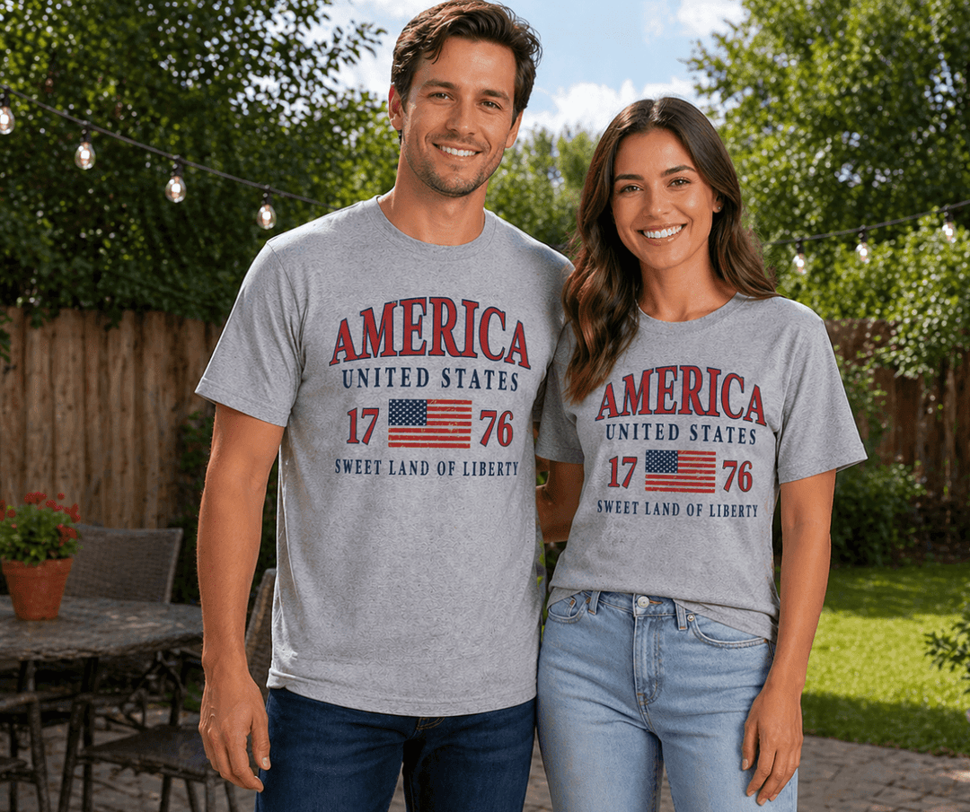 DEAL OF THE DAY - America Sweet Land of Liberty Grey Tee (FINAL SALE) - Tees - The Red Rival