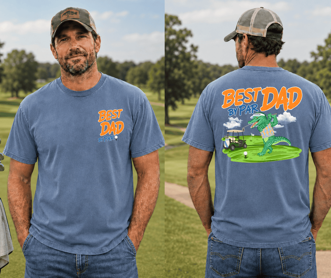 DEAL OF THE DAY - Best Dad By Par Blue Tee (FINAL SALE) - Graphic Tee - The Red Rival