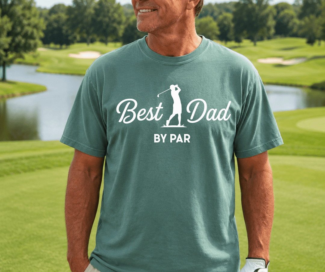 DEAL OF THE DAY - Best Dad By Par Light Green Tee (FINAL SALE) - Tees - The Red Rival