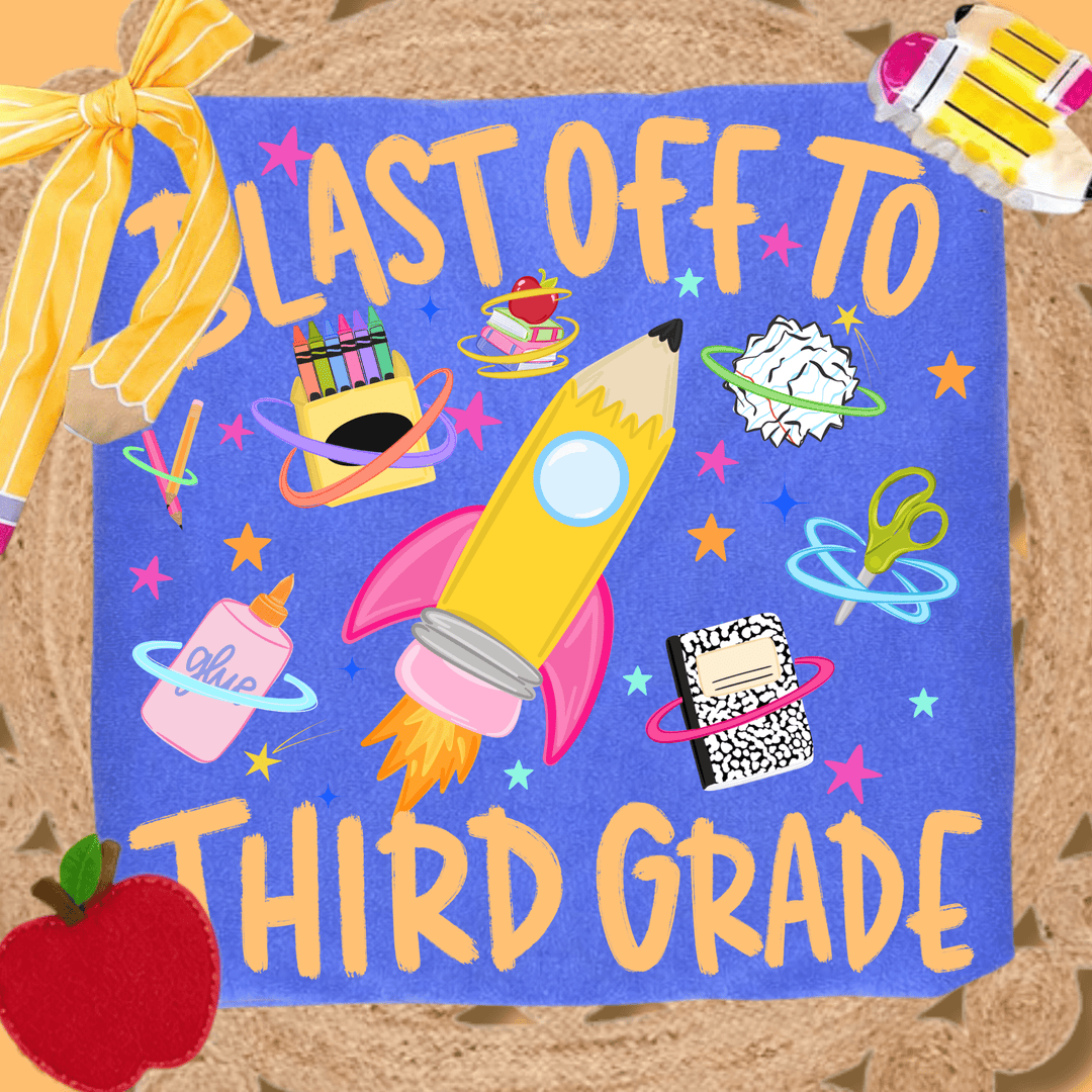 DEAL OF THE DAY - Blast Off to Grade Level Blue Tee (FINAL SALE) - Tees - The Red Rival