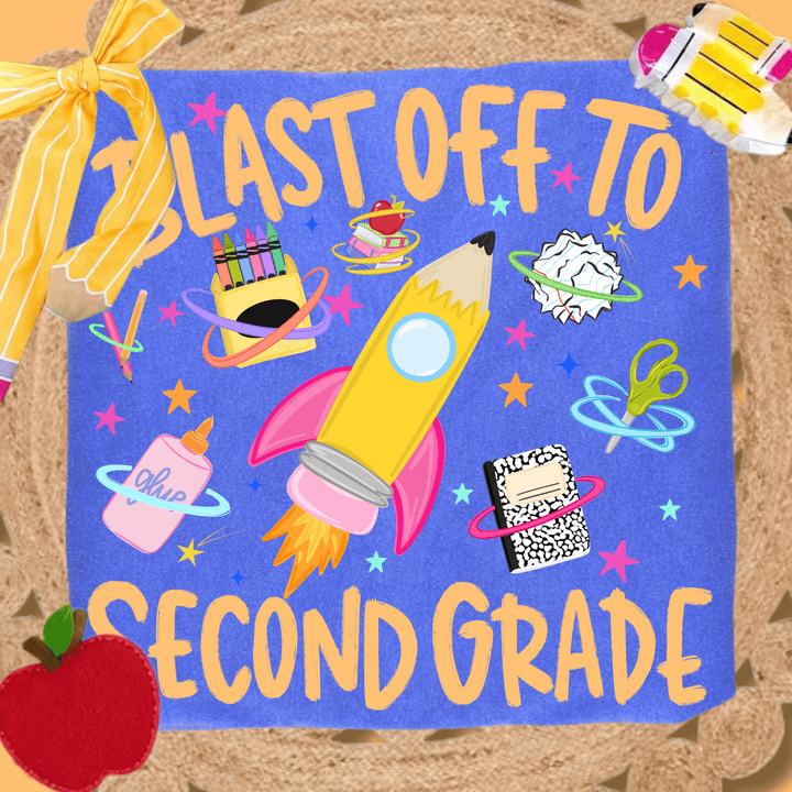 DEAL OF THE DAY - Blast Off to Grade Level Blue Tee (FINAL SALE) - Tees - The Red Rival
