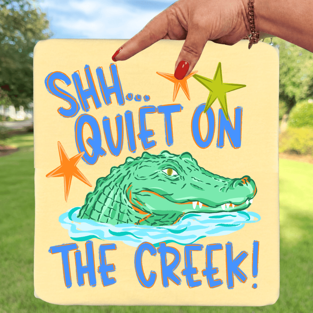 DEAL OF THE DAY - Blue Quiet on the Creek Gator Butter Tee - (FINAL SALE) - Tees - The Red Rival