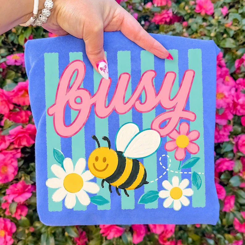 DEAL OF THE DAY - Busy Bee Blue Tee (FINAL SALE) - Tees - The Red Rival