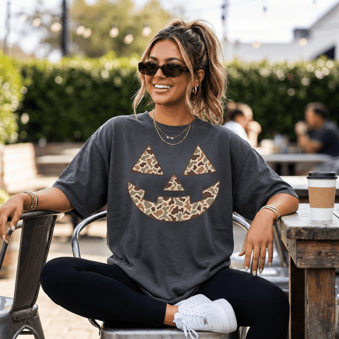 DEAL OF THE DAY - Camo Jack-O-Lantern Pepper Tee (FINAL SALE) - Tees - The Red Rival