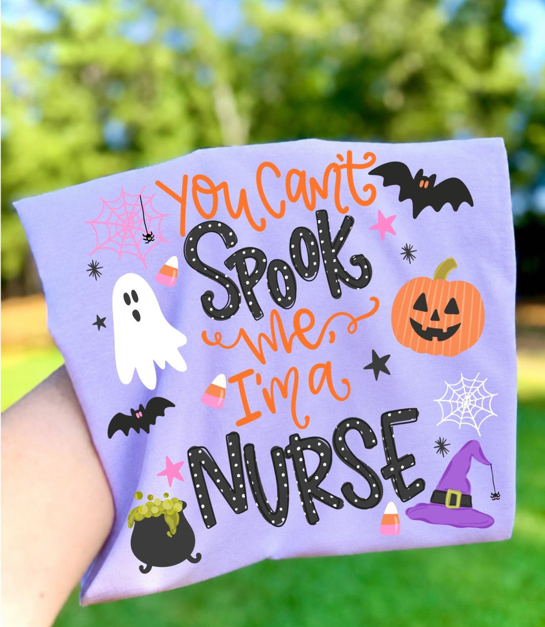 DEAL OF THE DAY - Can't Spook Me I'm a Nurse Orchid Tee - FINAL SALE - Tees - The Red Rival